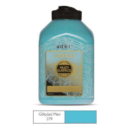 ARTDECO GOLD MULTİSURFACE AKRİLİK BOYA 500 ML GÖKYÜZÜ MAVİ