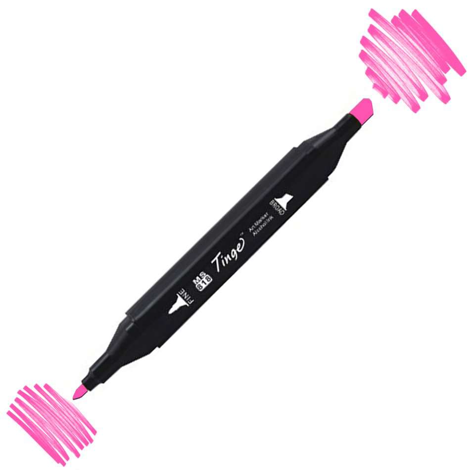 Tinge Twin Çift Uçlu Marker Kalemi RP6 Vivid Pink