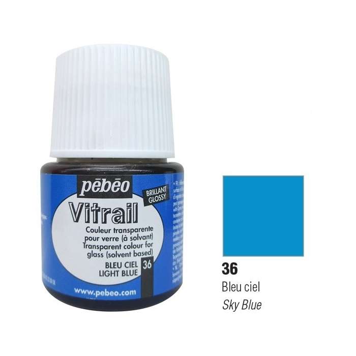 PEBEO Vitrail Boyası Light Blue 45 ml