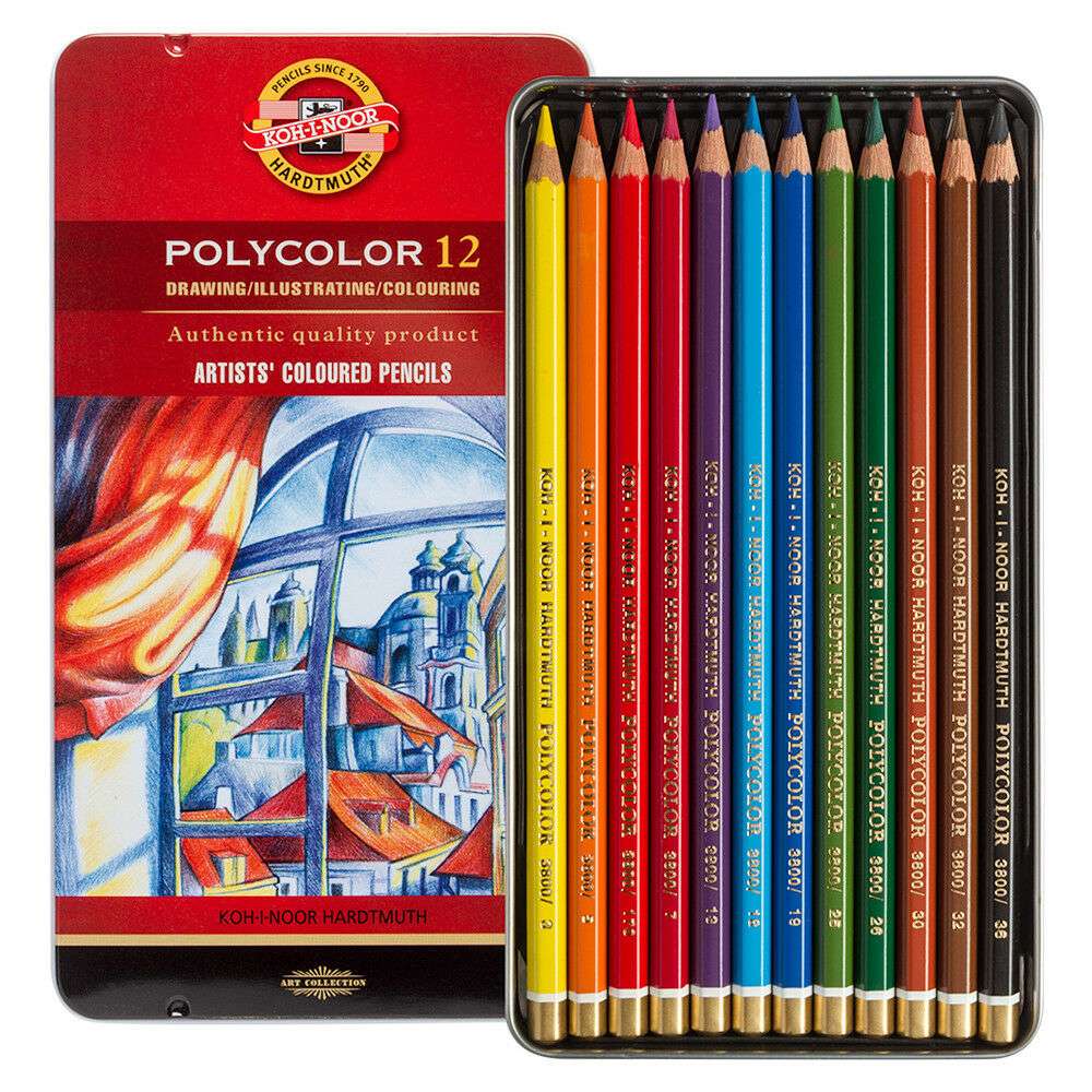 KOH-İ NOOR POLYCOLOR KURU BOYA 12'Lİ SET