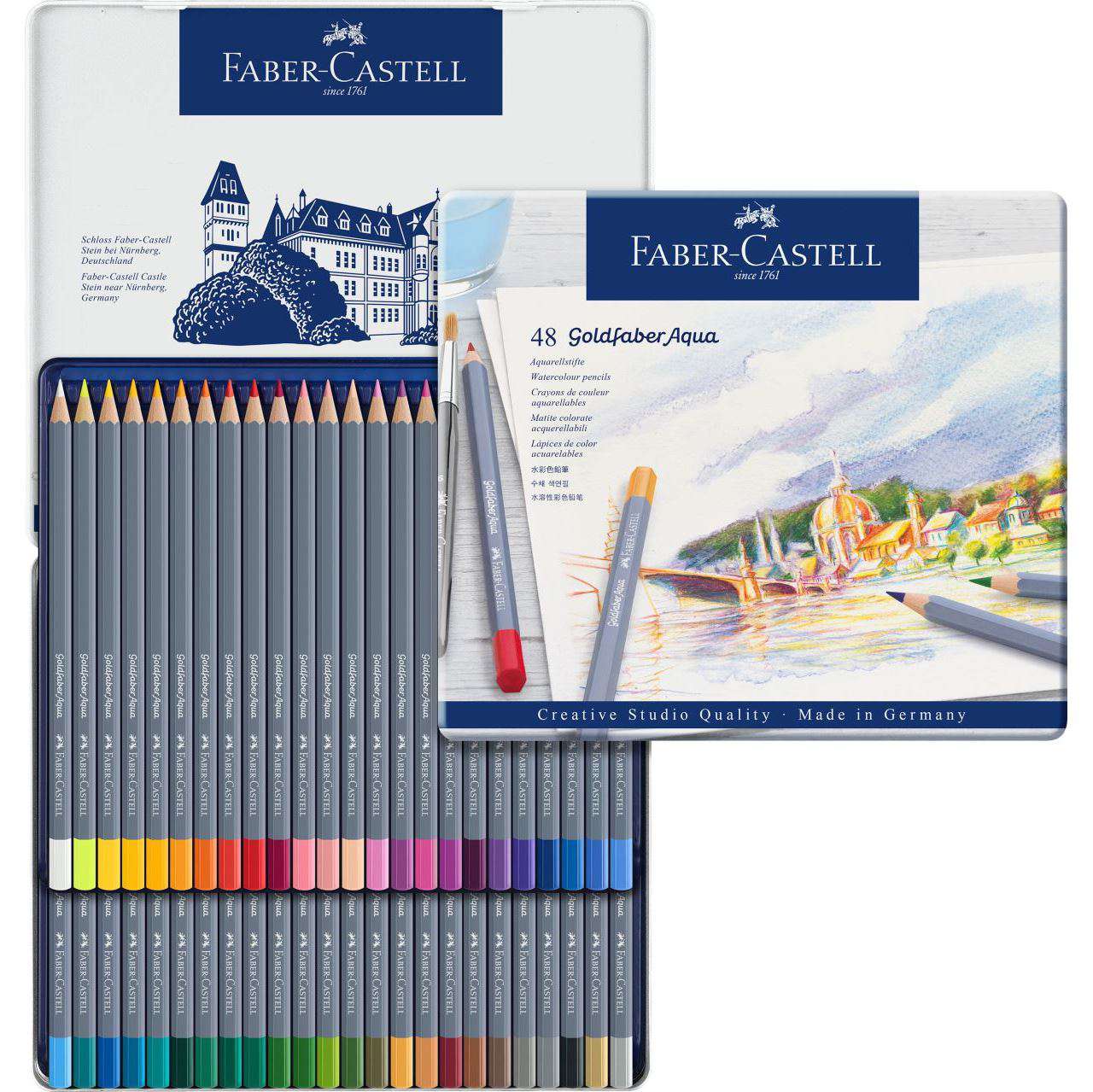 GOLD FABER CASTEL AQUARELLE SULU KURU 48'Lİ SET