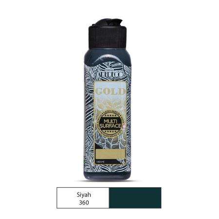 ARTDECO GOLD MULTİSURFACE AKRİLİK BOYA 140 ML SİYAH