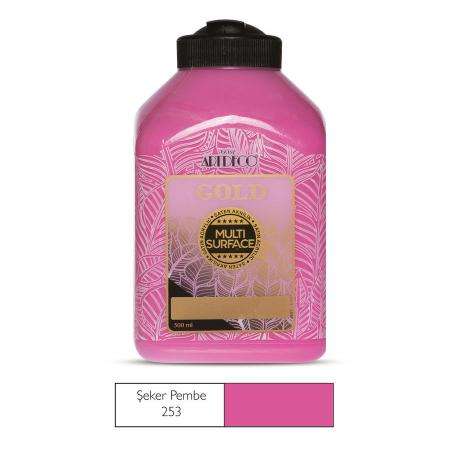 ARTDECO GOLD MULTİSURFACE AKRİLİK BOYA 500 ML ŞEKER PEMBE