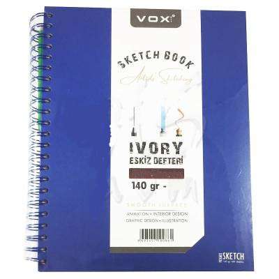 VOX Spiralli Ivory Eskiz Defteri A5-140gr-50sayfa (Kohınoor Kalem Hediyeli)