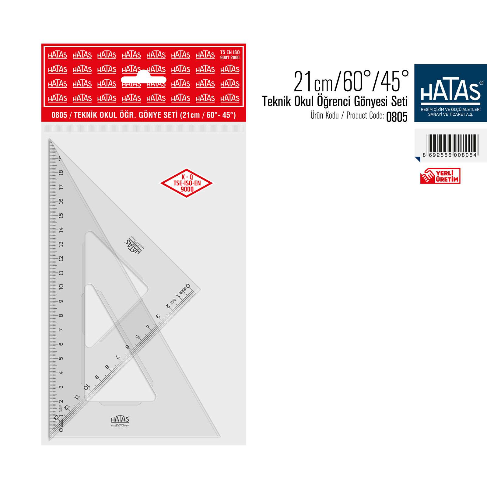 HATAS TEKNİK OKUL ÖĞRENCİ SETİ 21cm 60-45