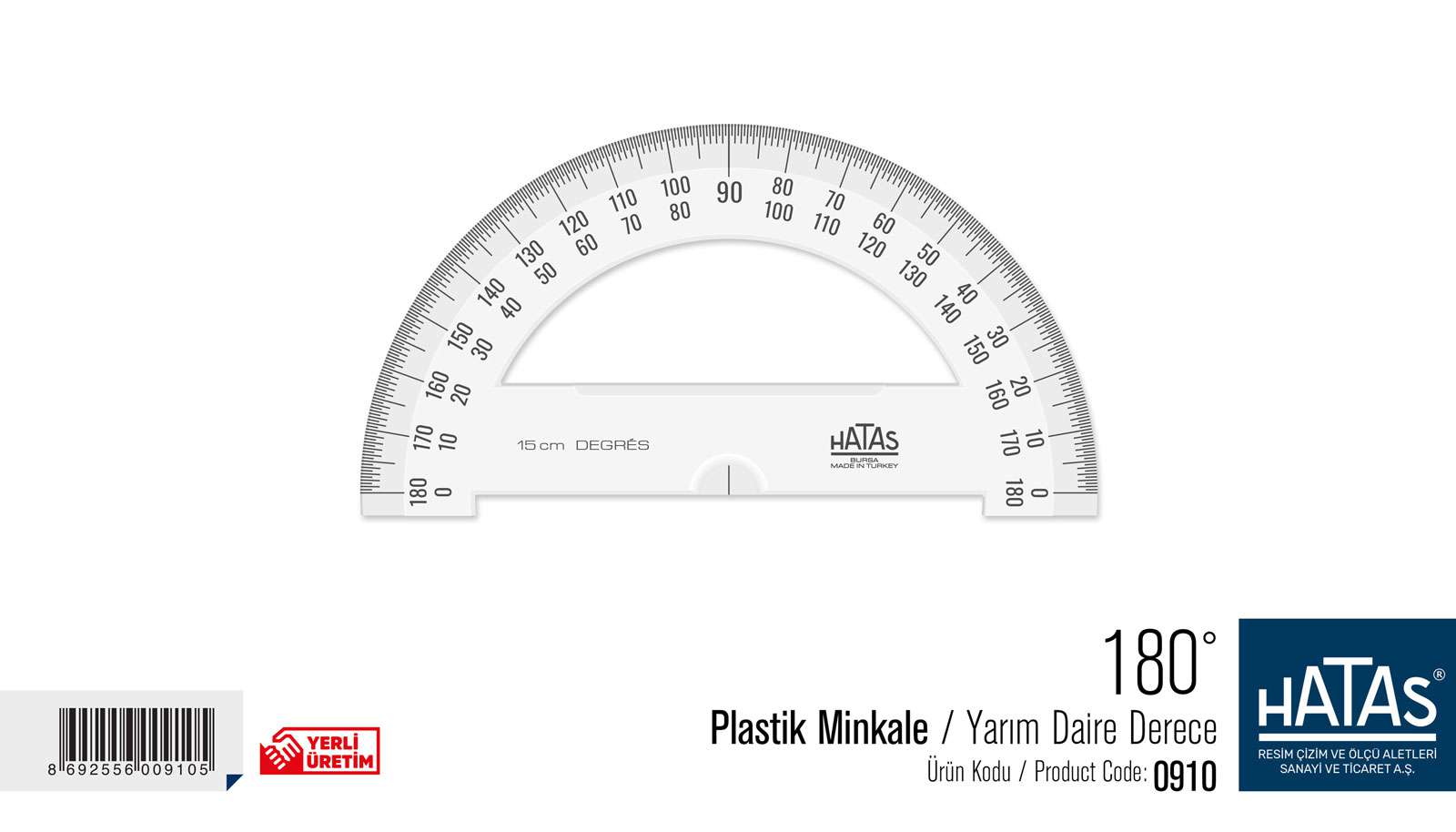 HATAS PLASTİK MİNKALE CETVEL 0910