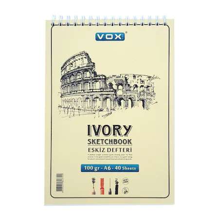 VOX Ivory Eskiz Defteri 100gr-A6-40 Sayfa