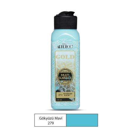 ARTDECO GOLD MULTİSURFACE AKRİLİK BOYA 140 ML GÖKYÜZÜ MAVİ