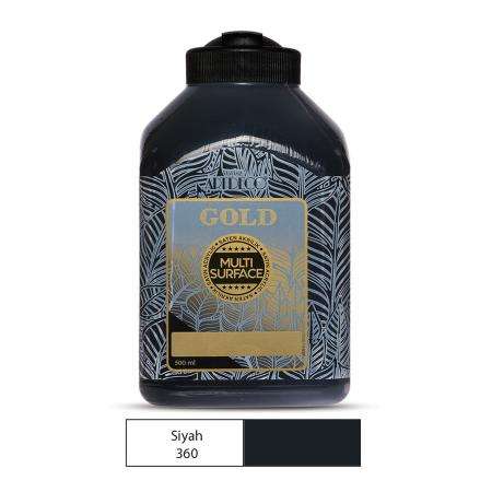 ARTDECO GOLD MULTİSURFACE AKRİLİK BOYA 500 ML SİYAH