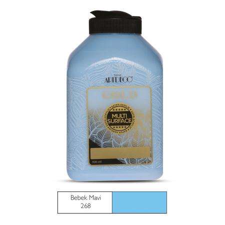 ARTDECO GOLD MULTİSURFACE AKRİLİK BOYA 500 ML BEBEK MAVİ