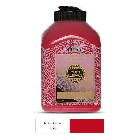 ARTDECO GOLD MULTİSURFACE AKRİLİK BOYA 500 ML ATEŞ KIRMIZISI